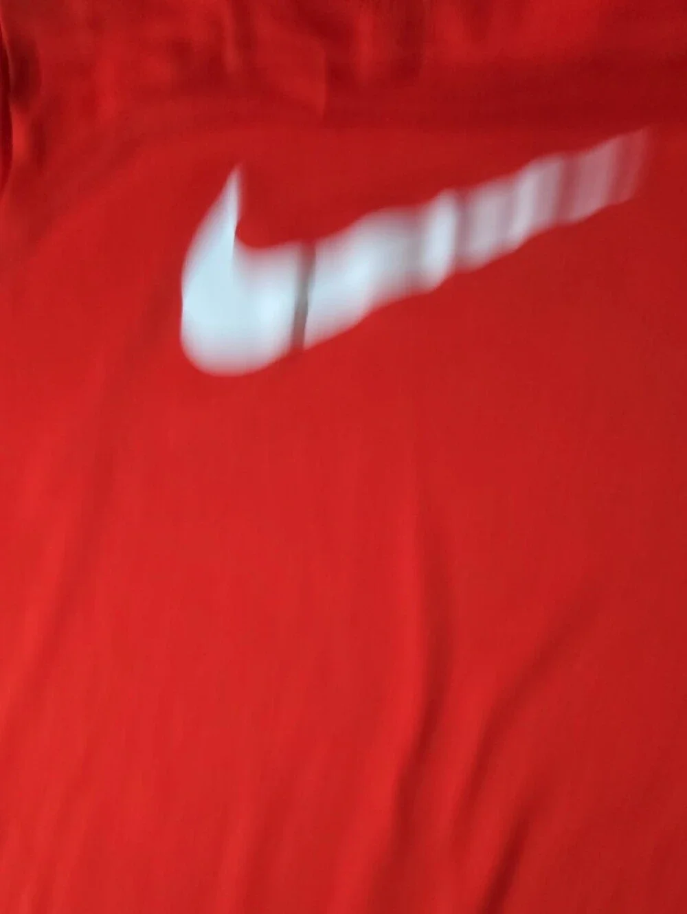Nike Red Short Sleeve Tee with White Swoosh Sz Xl Dri Fit